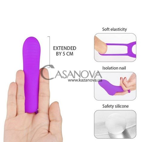 Основное фото Клиторальный стимулятор на палец S-Hande Omg-RCT фиолетовый 11,5 см