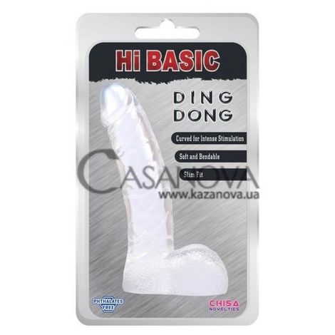 Основное фото Фаллоимитатор Hi-Basic Ding Dong прозрачный 12,9 см