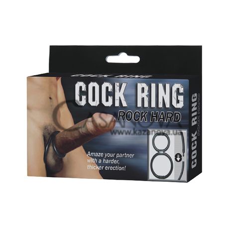 Основное фото Двойное эрекционное кольцо Lybaile Cock Ring Rock Hard чёрное