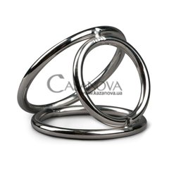 Основное фото Эрекционное кольцо Sinner Triad Chamber Metal Cock and Ball Ring серебристое