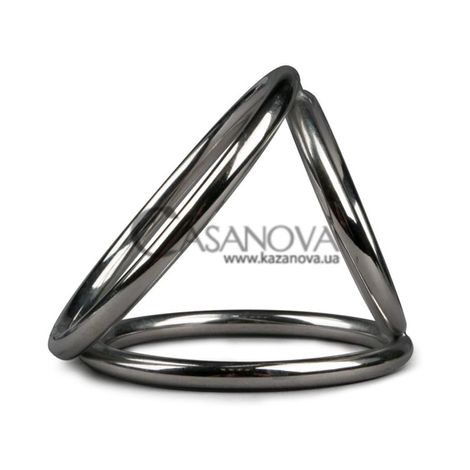 Основное фото Эрекционное кольцо Sinner Triad Chamber Metal Cock and Ball Ring серебристое