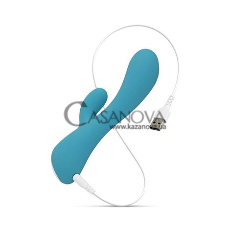 Основное фото Rabbit-вибратор Cala Azul Martina Rabbit Vibrator голубой 18 см