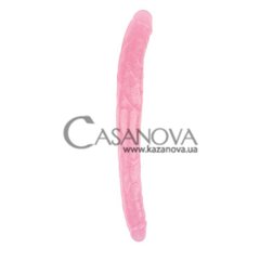 Основне фото Двосторонній фалоімітатор Hi-Rubber Born To Create Pleasure 17.7 Inch рожевий 45 см