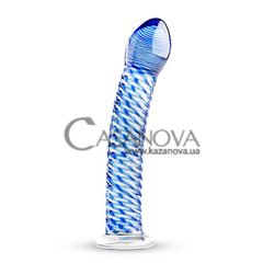 Основне фото Фалоімітатор Gildo Handmade Glass Dildo No.5 прозоро-синій 18 см