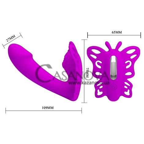 Основное фото Вибратор-бабочка Pretty Love Katherine пурпурный 10,9 см