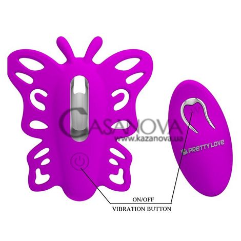 Основное фото Вибратор-бабочка Pretty Love Katherine пурпурный 10,9 см