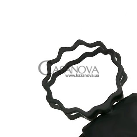 Основное фото Эрекционное виброкольцо двойное EasyToys Duo Cock Ring чёрное