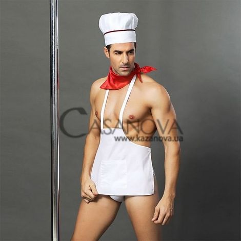 Основное фото Мужской эротический костюм Passion Повар Умелый Джек белый