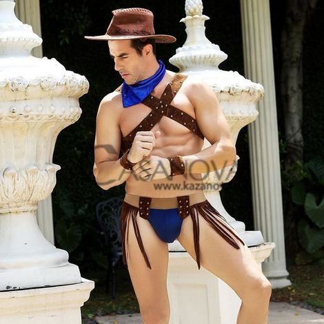Основное фото Мужской эротический костюм Passion Ковбой Меткий Вебстер коричнево-синий