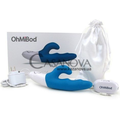 Основне фото Rabbit-вібратор OhMiBod Freestyle W біло-блакитний 21 см