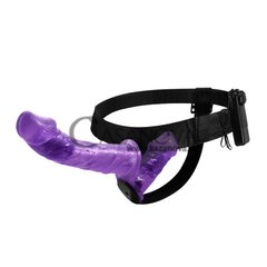 Основне фото Подвійний страпон Lybaile Ultra Passionate Harness Dual Penis Strap-On фіолетовий 17,5 см