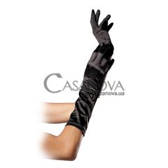 Основне фото Рукавички Leg Avenue Elbow Length Satin Gloves чорні