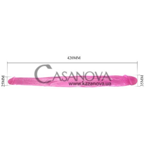 Основне фото Двосторонній фалоімітатор Double Dones BI-040060 рожевий 42 см