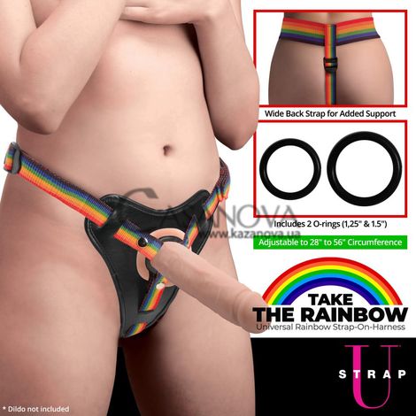 Основне фото Труси для страпону Xr Brands Strap U Take the Rainbow різнокольорові