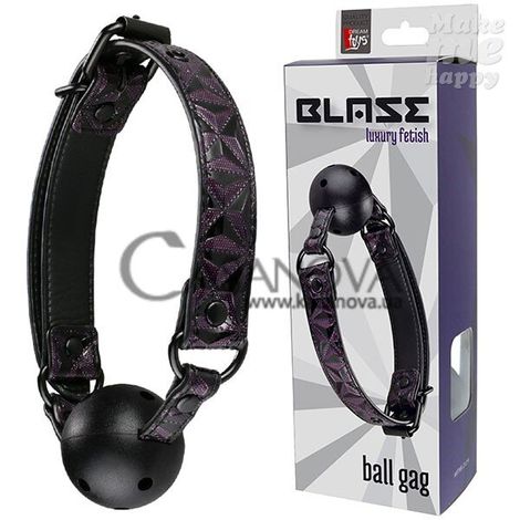 Основное фото Кляп Blaze Luxury Fetish Ball Gag чёрно-фиолетовый
