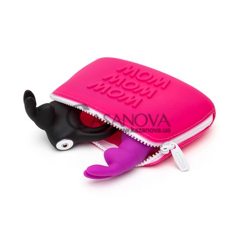 Основне фото Кейс-сумочка для зберігання іграшок Happy Rabbit WOW Small Silicone Zip Storage рожева