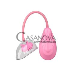 Основне фото Вакуумна вібропомпа для вагіни та клітора Vibrating Vagina Pump рожева з прозорим