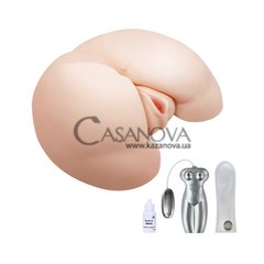 Основне фото Штучна вібровагіна та анус зі звуками та підігрівом Lybaile Vagina And Ass BM-009023S тілесний