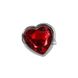 Дополнительное фото Анальная пробка A&E Red Heart Gem S серебристая 7,1 см