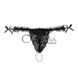 Дополнительное фото Набор Intt Brazilian Panty черные трусики с жемчужным кольцом и клубничный лубрикант