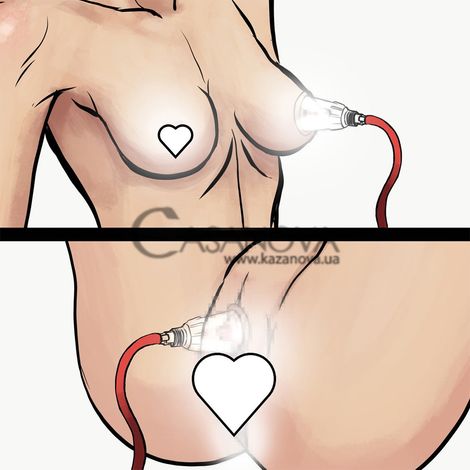 Основное фото Вакуумная помпа для вагины и сосков Temptasia Clitoris Pleasure System красная 45 см