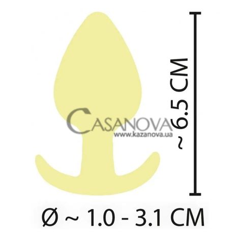 Основное фото Анальная пробка You2Toys Cuties Mini Butt Plug 5569120000 жёлтая 6,5 см