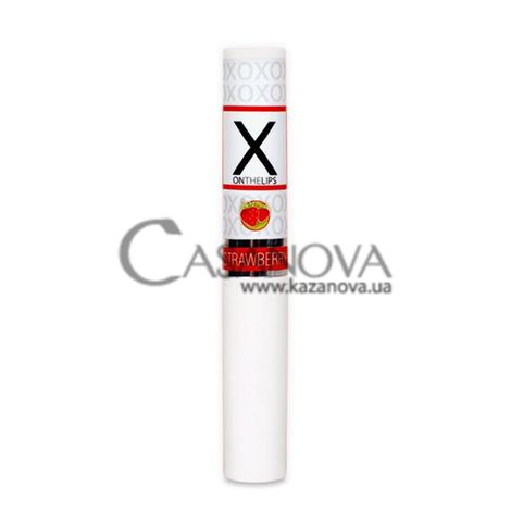 Основне фото Стимулювальний бальзам для губ унісекс Sensuva X on the Lips Strawberry з феромонами 2 г
