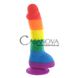 Дополнительное фото Реалистичный фаллос на присоске The Original Premium Silicone Rainbow разноцветный 20 см