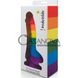 Дополнительное фото Реалистичный фаллос на присоске The Original Premium Silicone Rainbow разноцветный 20 см