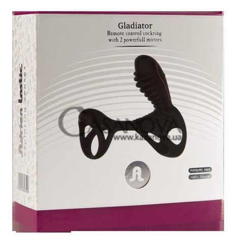 Основное фото Вибронасадка на пенис Gladiator чёрная 11 см