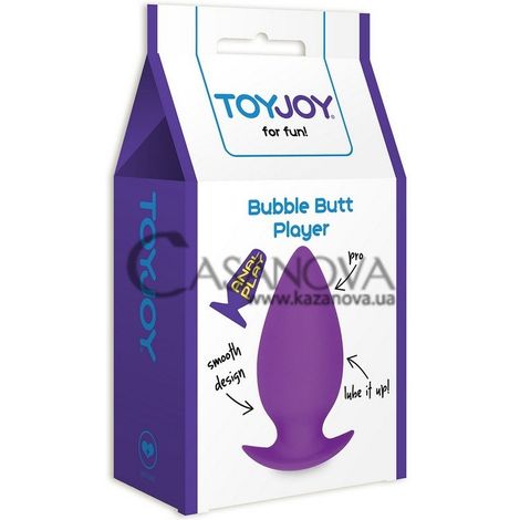 Основное фото Анальная пробка Bubble Butt Player Pro фиолетовая 11 см