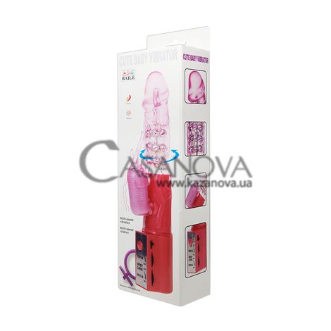 Основне фото Rabbit-вібратор з ротацією Lybaile Cute Baby Vibrator рожевий 24 см