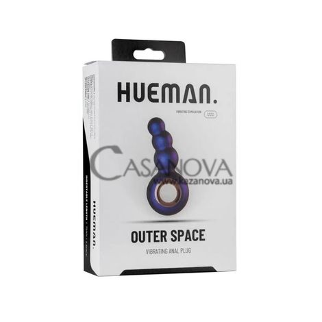 Основне фото Анальна пробка з вібрацією Hueman Outer Space фіолетова 13,2 см