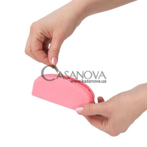 Основное фото Сумка для хранения секс-игрушек PowerBullet Silicone Storage Zippered Bag розовая