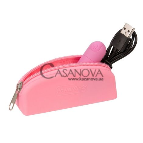 Основне фото Сумка для зберігання секс-іграшок PowerBullet Silicone Storage Zippered Bag рожева