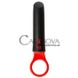 Дополнительное фото Вибратор с кольцом Kink Power Play красно-чёрный 13,3 см