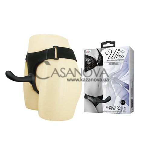 Основное фото Страпон женский Lybaile Ultra Passionate Harness Curvy Dildo BW-022053 чёрный 15,8 см