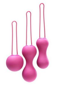 Вагинальные шарики разного размера розовые