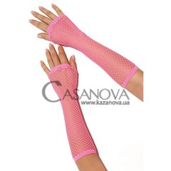 Основное фото Перчатки в сетку без пальцев Electric Lingerie длинные розовые