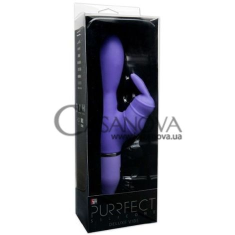 Основне фото Rabbit-вібратор Purrfect Silicone Deluxe Vibe фіолетовий 15 см