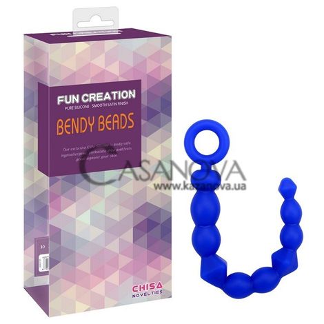 Основне фото Анальний ланцюжок Fun Creation Bendy Beads синій 24,6 см
