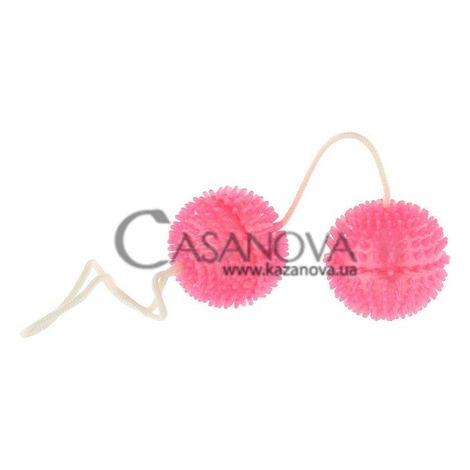 Основное фото Вагинальные шарики с рельефными шипами розовые