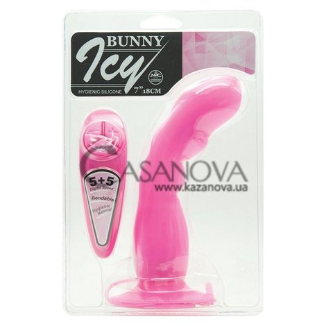 Основное фото Вибратор для точки G Icy Bunny Vibe With Suction Cup розовый 18 см