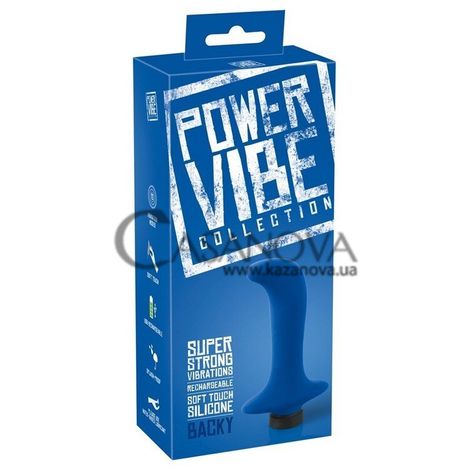 Основне фото Вібратор для точки G Power Vibe Collection Backy синій 12,8 см