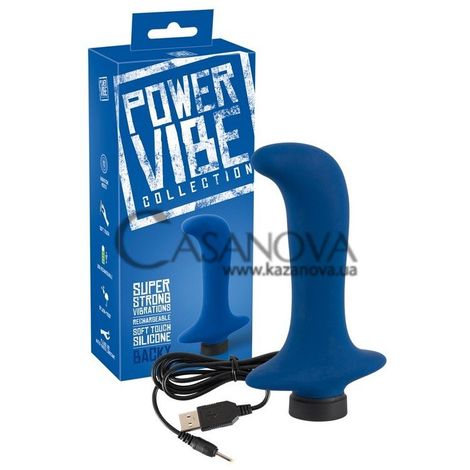 Основное фото Вибратор для точки G Power Vibe Collection Backy синий 12,8 см