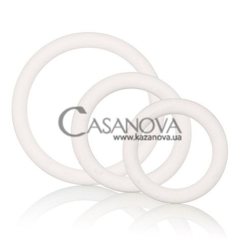 Основное фото Набор из 3 эрекционных колец White Rubber Ring Set белый
