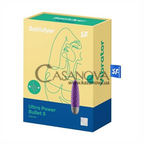 Основное фото Вибропуля Satisfyer Ultra Power Bullet 5 фиолетовая 9,6 см