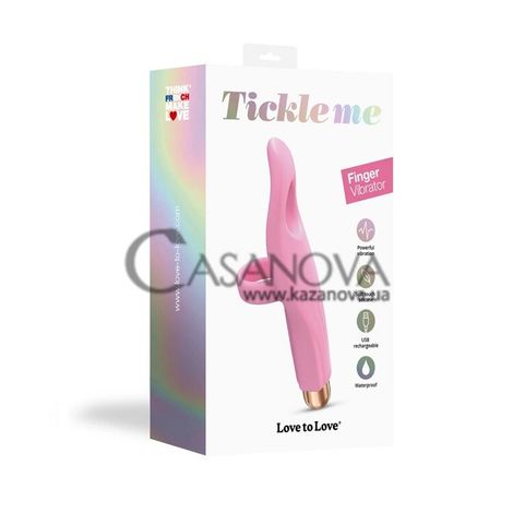 Основное фото Вибронасадка на палец Love To Love Tickle Me Finger Vibrator розовый 13,5 см