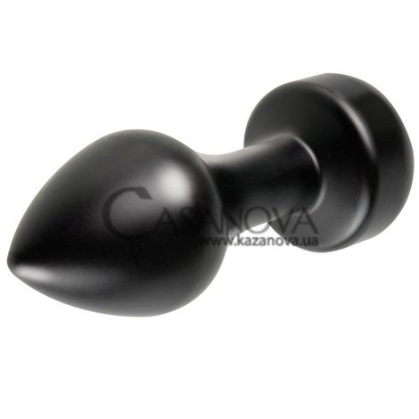 Основне фото Анальна пробка з каменем Mini Luv Plug чорна 8,3 см