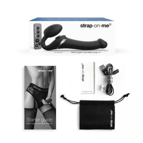 Основное фото Безремневой страпон с вибрацией Strap-On-Me Multi Orgasm L чёрный 15,7 см